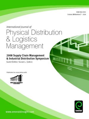 cover image of International Journal of Physical Distribution & Logistics Management, Volume 38, Issue 7
